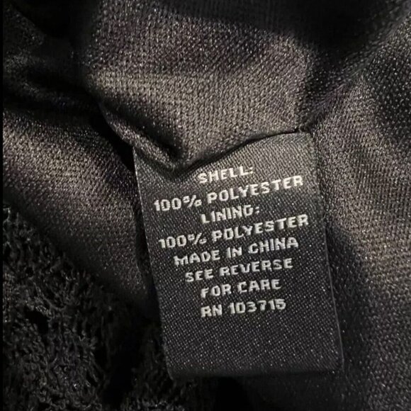 Sharagano Black Embroidered Lace Stretch Halter Long Maxi Dress - Picture 6 of 6